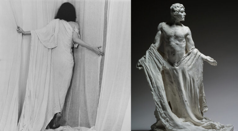 Robert Mapplethorpe Patti Smith 1979 – Auguste Rodin Les Bourgeois de Calais Jean de Fiennes variante du personnage de la deuxième maquette torse nu vers 1885 plâtre Corpo a corpo fra Rodin e Mapplethorpe. A Parigi