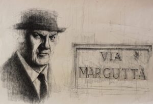 Venezia Updates: Fellini, il cinema, il disegno e quelle cene in Via Margutta. Le chine di Mario Di Costanzo omaggiano il grande regista-disegnatore