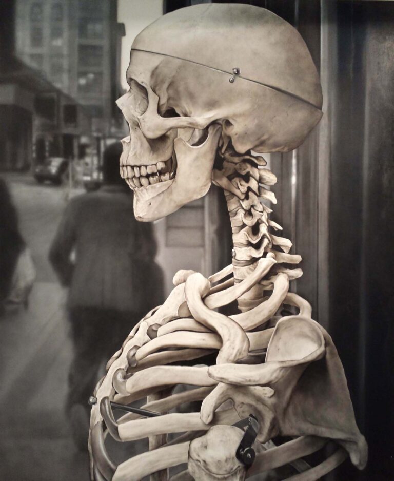 Victor Rodriguez Female Skeleton 2 2006 acrilico su tela Un’enorme collezione privata in mostra a Trieste. E il Messico fa Circa 2000