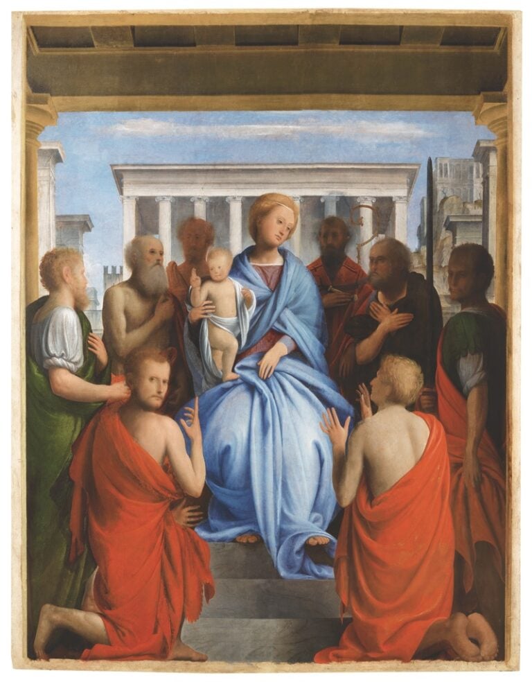 Bramantino Madonna in trono con il Bambino e santi 1513 Bramantino, l'eccentrico del Rinascimento lombardo a Lugano