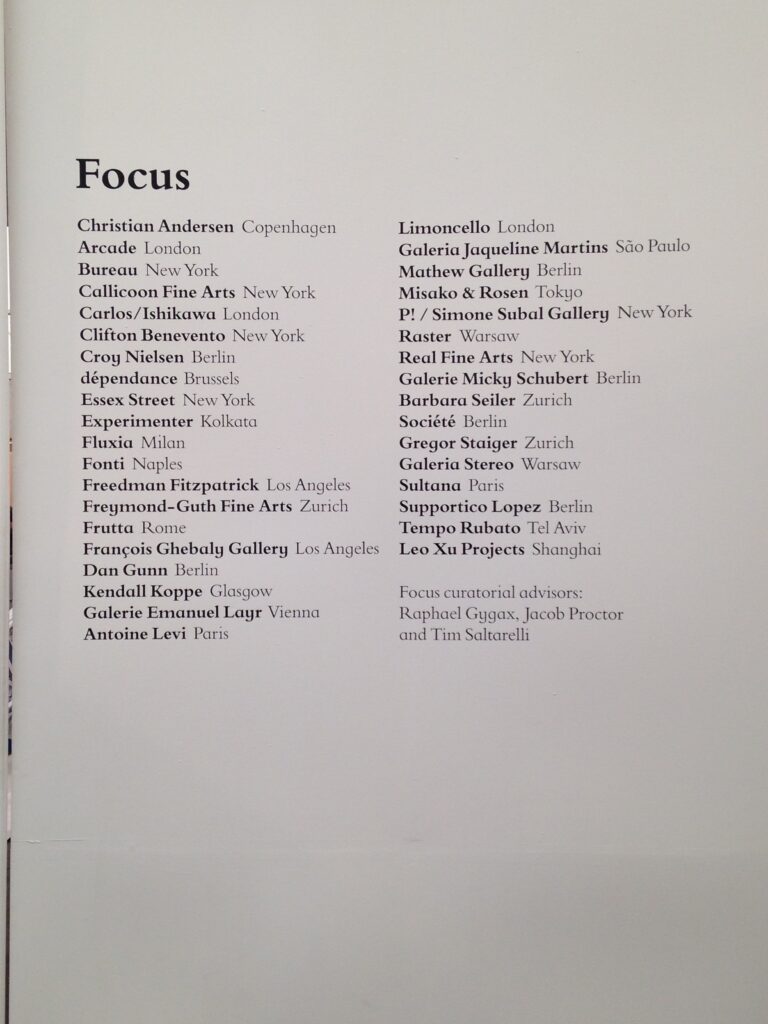 Frieze Art Fair 2014 sezione Focus 3 e1413413261335 London Updates: talenti emergenti e nuove gallerie, ecco le immagini della sezione Focus di Frieze Art Fair. Dall’Italia ci sono Frutta, Fonti e Fluxia