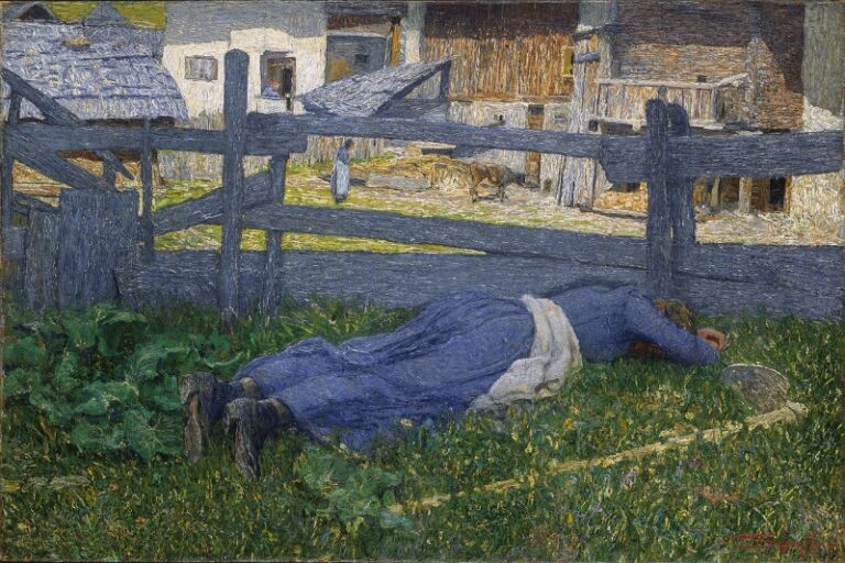 Giovanni Segantini Riposo all’ombra 1892 Collezione privata Segantini, avanguardista ante litteram