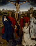 Hans Memling Trittico di Jan Crabbe Crocifissione con Jan Crabbe pannello centrale olio su tavola 845 x 66 cm Vicenza Musei Civici – Pinacoteca di Palazzo Chiericati Memling. Alle Scuderie del Quirinale di Roma il Rinascimento fiammingo