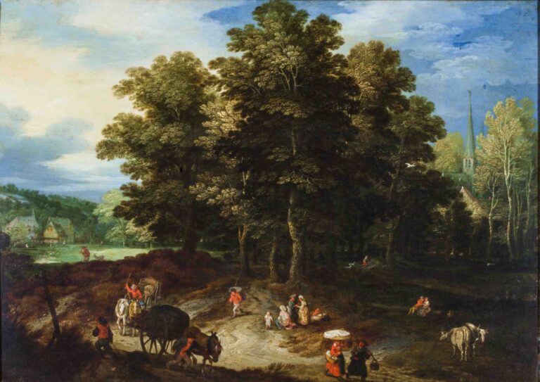 Jan Brueghel Il Giovane paesaggio boscoso con pastori e armenti olio su rame cm 26x18 1630 ca low Aspettando la Torino Art Week. Intervista sulla fiera Flashback