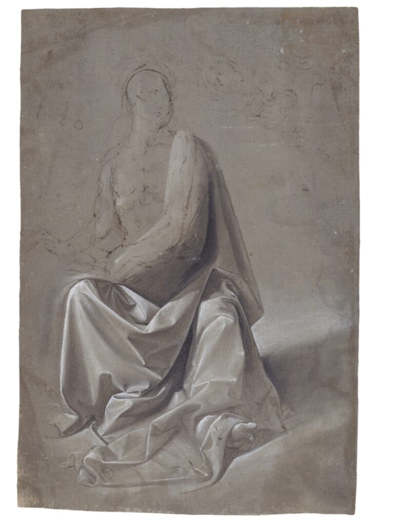 Leonardo da Vinci attribuito a Studio di panneggio Bramantino, l'eccentrico del Rinascimento lombardo a Lugano