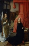 Maestro della Leggenda di santa Caterina Annunciazione 1490 1495 ca. olio su tavola 78 x 51 cm Firenze Museo Nazionale del Bargello Memling. Alle Scuderie del Quirinale di Roma il Rinascimento fiammingo