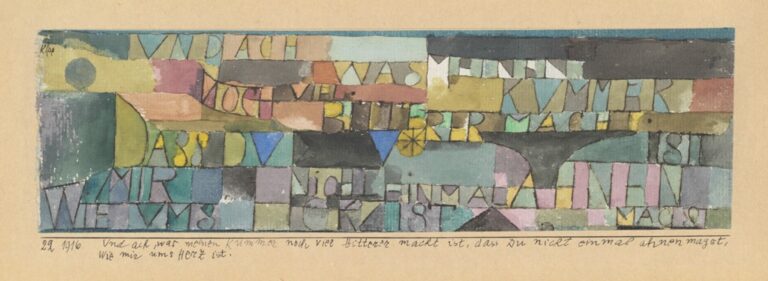 P.K. Und ach was meinen Kummer noch viel bitterer macht ... 1916 Narrative in split-screen: Paul Klee e l’Estremo Oriente a Colonia