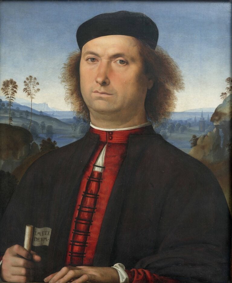 Perugino Ritratto di Francesco delle Opere 1494 Galleria degli Uffizi Firenze © Soprintendenza Speciale per il Patrimonio Storico Artistico e Etnoantropologicoe per il Polo Museale della CIttà di Firenze Il Perugino a Parigi. Raccontato da Vittoria Garibaldi