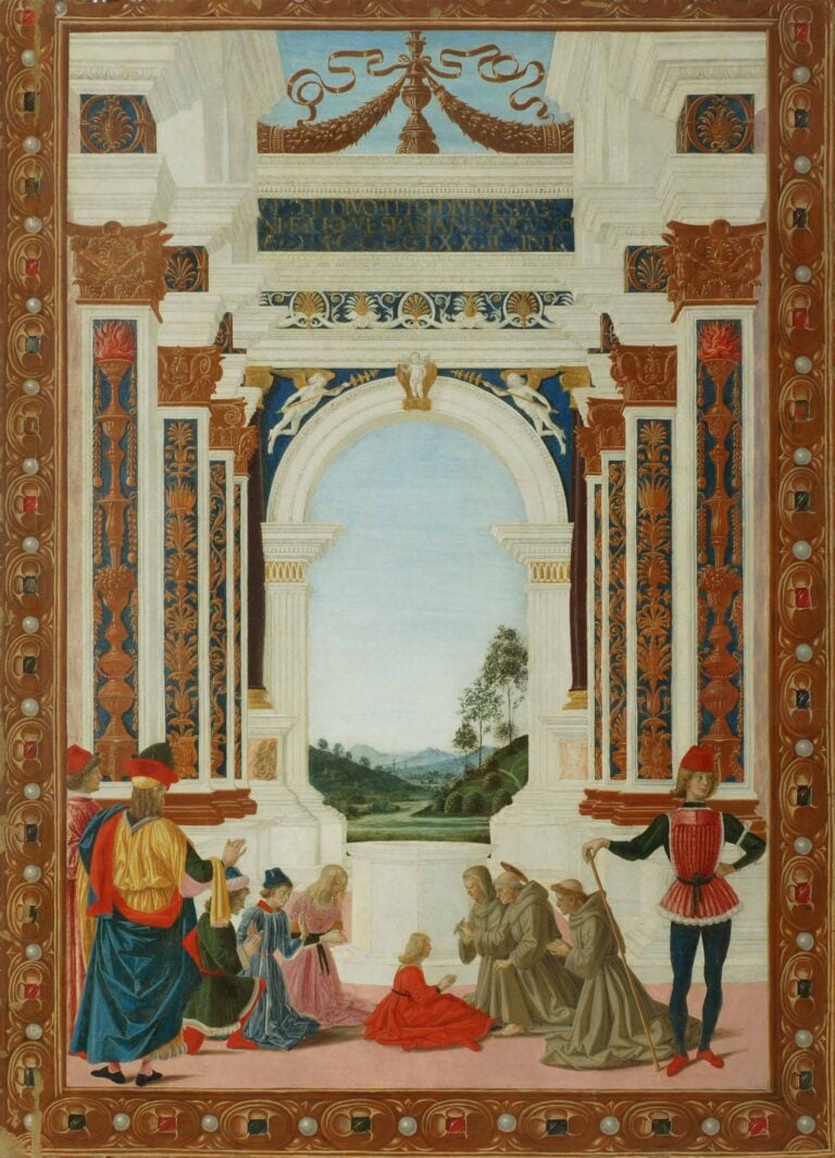 Perugino San Bernardino risana una fanciulla la figlia di Giovanni Antonio Petrazio 1473 Galleria Nazionale dellumbria Perugia © Per gentile concessione della Soprintendenza Il Perugino a Parigi. Raccontato da Vittoria Garibaldi