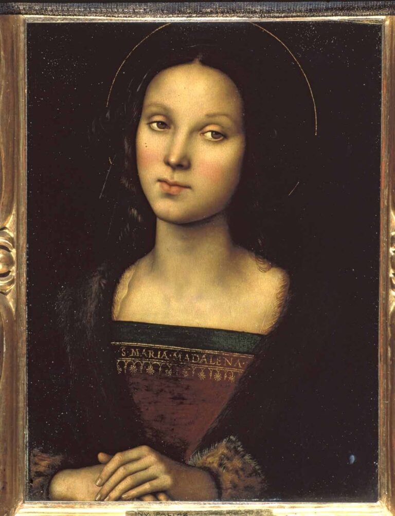 Perugino Santa Maria Maddalena 1500 1502 Galleria Palatina Palazzo Pitti Firenze © Soprintendenza Speciale per il Patrimonio Storico Artistico ed Etnoantropologico e per il Polo Museale della città di Firenze Il Perugino a Parigi. Raccontato da Vittoria Garibaldi