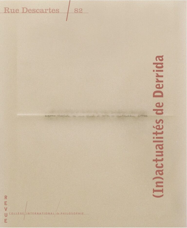 RDES 082 Elena Modorati su Rue Descartes: immagini d’artista per il numero tributo a Jacques Derrida. Riflessioni e superamenti, a dieci anni dalla morte del filosofo