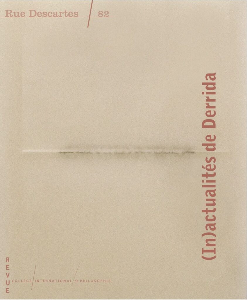 Elena Modorati su Rue Descartes: immagini d’artista per il numero tributo a Jacques Derrida. Riflessioni e superamenti, a dieci anni dalla morte del filosofo