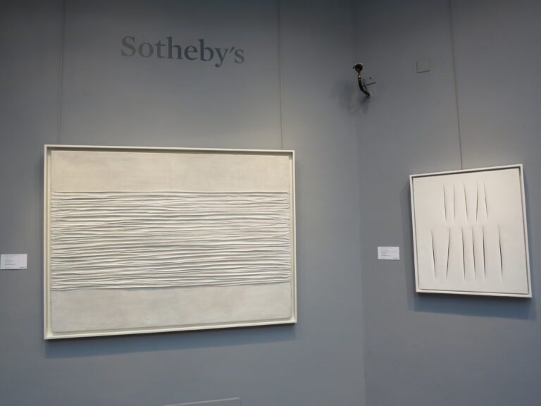 The Italian sale, Installation view, 2-3 ottobre 2014, Sotheby’s, Palazzo Broggi, Milano