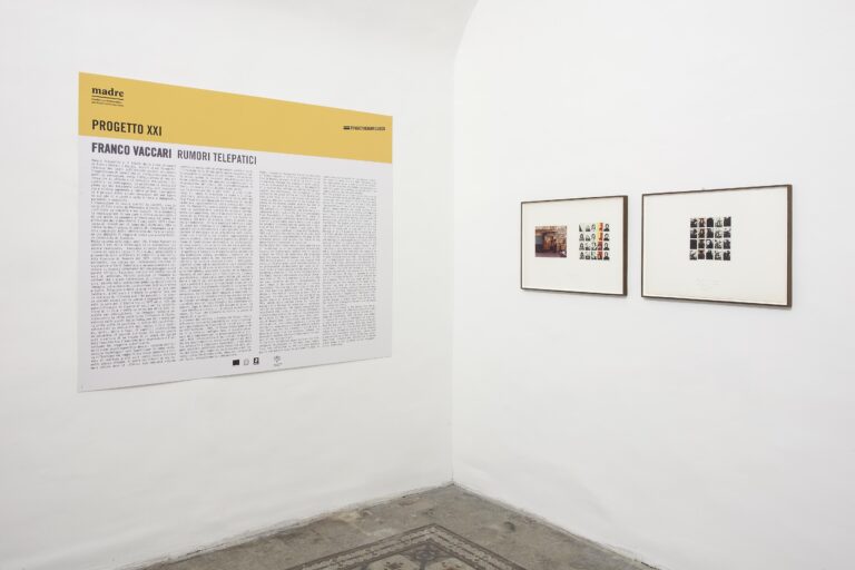 2. Photomatic dItalia installation view Collage di photostrip su cartone e photostrip Franco Vaccari. Finalmente a Napoli
