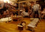La sala di Tayou in allestimento Torino Updates: dietro "Shit and Die", immagini esclusive dal backstage della mostra curata da Maurizio Cattelan per Artissima