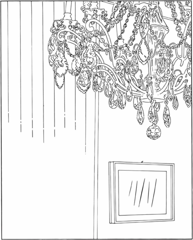 Louise Lawler Chandelier traced 2001 2013 dimensions variable © Louise Lawler Metro Pictures New York Sprüth Magers Berlin London Louise Lawler in (meta)mostra. Allo Studio Guenzani di Milano