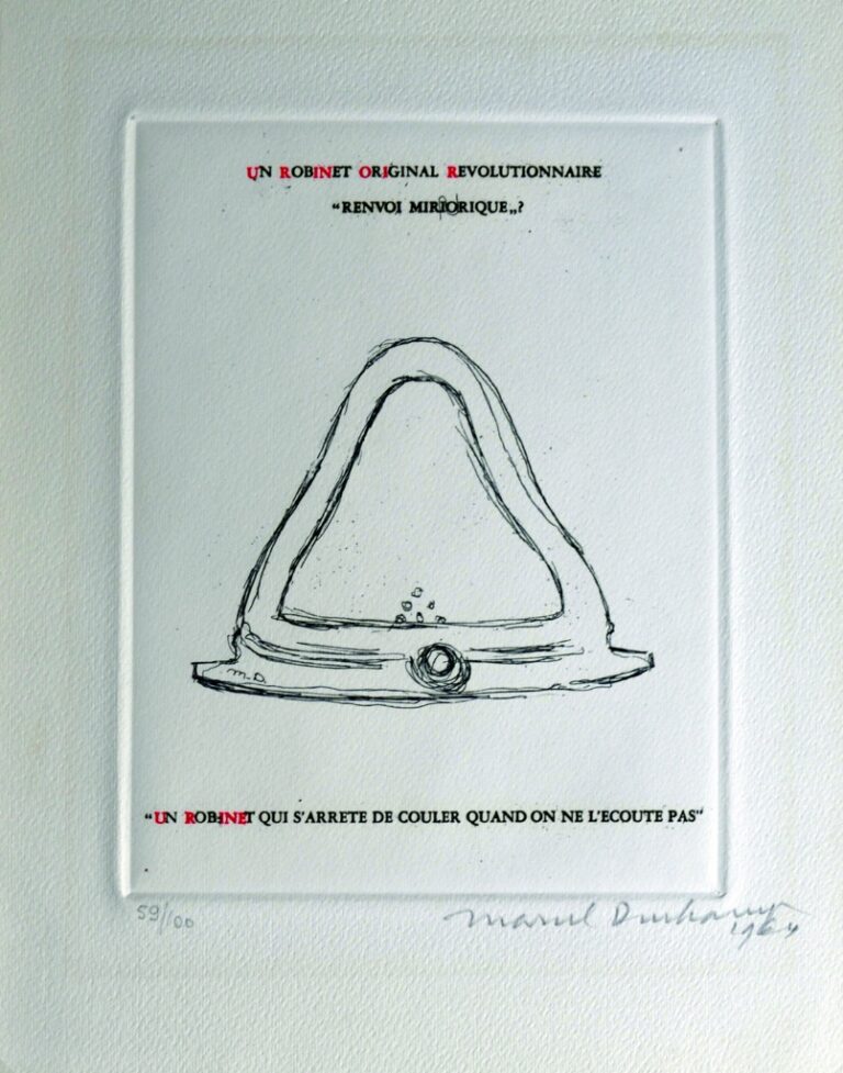 Marcel Duchamp – An Original Revolutionary Faucet Mirrotical return 1964. Colezione C. d’Afflitto Duchamp, Dalí e Man Ray. Per la prima volta in Cile