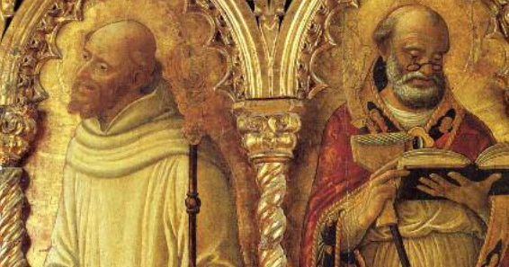 Niccolò di Liberatore detto l’Alunno (sec. XV), I santi Benedetto e Biagio, tavola trafugata dalla chiesa di Santa Maria Assunta a Sarnano nel 2003 e recuperata nello stesso anno
