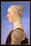 Piero del Pollaiolo Ritratto di giovane donna 1480 ca. ©Firenze Galleria degli Uffizi Poche opere per una grande mostra. L’arte dei Pollaiolo, maestri del Quattrocento