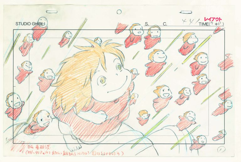 Ponyo on the Cliff by the Sea © 2008 Nibariki GNDHDDT Studio Ghibli: quando il layout è incantato