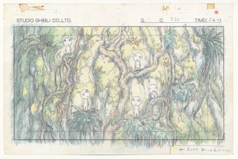 Princesse Mononoke © 1997 Nibariki – GND Studio Ghibli: quando il layout è incantato