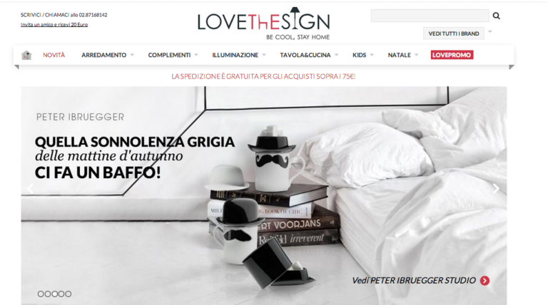 Screenshot 2014 10 22 17.06.36 Design italiano a portata di click. Cresce il successo internazionale della piattaforma di e-commerce Lovethesign: da dodici a mille marchi rappresentati in due anni. E ora entra anche Alessi...
