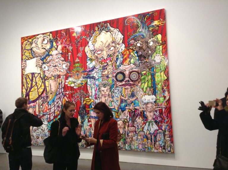 Takashi Murakami Gagosian New York 2014 1 Tante immagini dall’opening di Takashi Murakami da Gagosian New York. Ovvero ricreare un tempio in uno dei “templi” dell’arte contemporanea