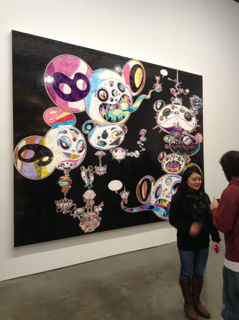 Takashi Murakami Gagosian New York 2014 2 e1415734824823 Tante immagini dall’opening di Takashi Murakami da Gagosian New York. Ovvero ricreare un tempio in uno dei “templi” dell’arte contemporanea