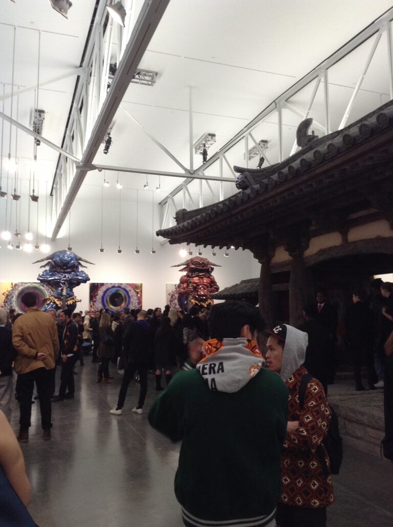 Takashi Murakami Gagosian New York 2014 8 e1415735372876 Tante immagini dall’opening di Takashi Murakami da Gagosian New York. Ovvero ricreare un tempio in uno dei “templi” dell’arte contemporanea