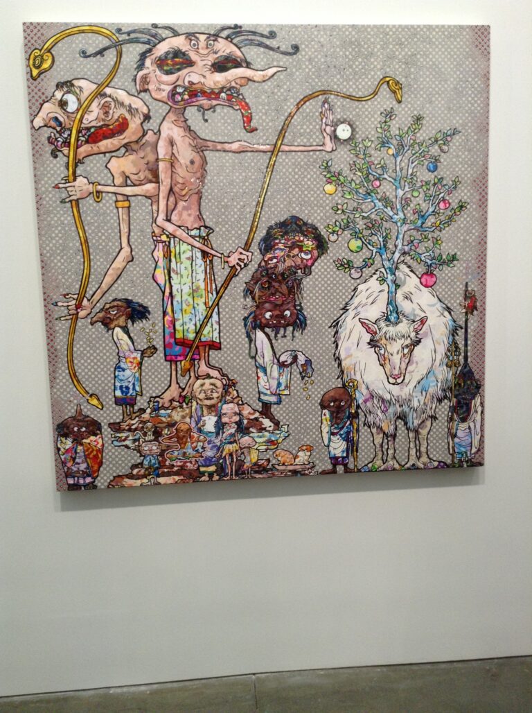 Takashi Murakami Gagosian New York 2014 9 e1415735416103 Tante immagini dall’opening di Takashi Murakami da Gagosian New York. Ovvero ricreare un tempio in uno dei “templi” dell’arte contemporanea