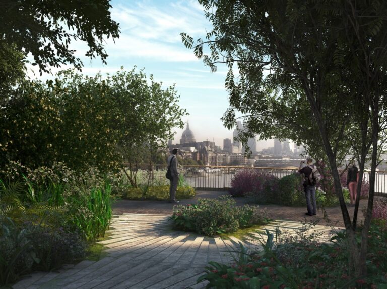 816 03 GardenBridge CREDIT Arup r 1024x766 La High Line londinese di Thomas Heaterwick. L'architetto progetta con Arup un nuovo ponte-giardino sul Tamigi: ecco come sarà fatto