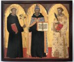 Allegretto Nuzi SantAgostino tra San Nicola da Tolentino e Santo Stefano Fabriano Pinacoteca Civica Molajoli Da Giotto a Gentile. Pittura e scultura a Fabriano tra Duecento e Trecento