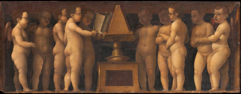 Bernardo Zenale Angeli Cantori 1500 ca. Proprietà Sormani Andreani Verri Bramante a Milano. Le arti in Lombardia a fine Quattrocento