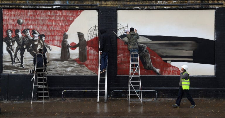 Flanders Fields artwork work in progress Natale in Flanders Fields. 25 dicembre 1914: la street art e la tregua natalizia della Grande Guerra