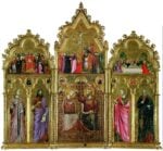 Giuiano da Rimini Incoronazione della Vergine Santi e scene della Passione Rimini Museo della Città Da Giotto a Gentile. Pittura e scultura a Fabriano tra Duecento e Trecento