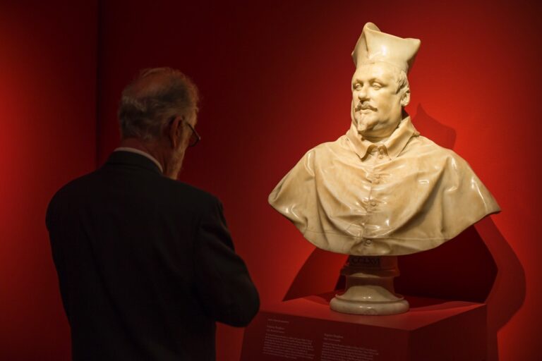 La Ánimas de Bernini veduta della mostra presso il Museo del Prado Madrid 2014 2 Bernini a Madrid. Con un pezzo della fontana di Piazza Navona