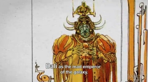 Moebius, schizzo di Salvador Dalí nel ruolo dell'Imperatore della galassia, dal documentario Jodorowsky's Dune (2013)