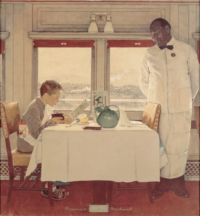 Norman Rockwell, Boy in Dining Car, 1946 - Collection of The Norman Rockwell Museum at Stockbridge