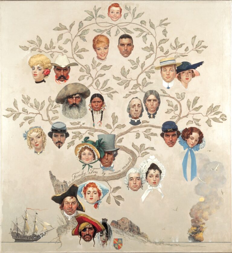 Norman Rockwell Family Tree 1959 Collection of The Norman Rockwell Museum at Stockbridge xl Norman Rockwell, ritratto dell’America