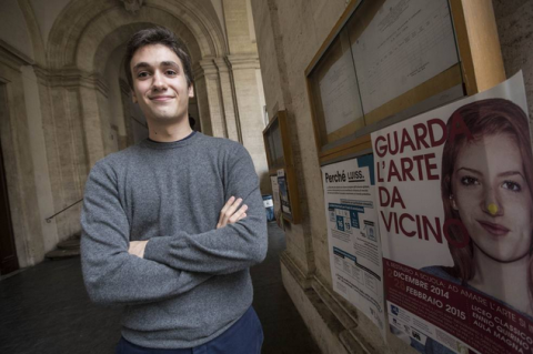 Valerio Navarra, 18 anni, studente della terza E del liceo classico Visconti – foto Corriere.it