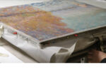 07 - Tela rifissata al telaio originale- restauro di un Monet alla National Gallery di Dublino