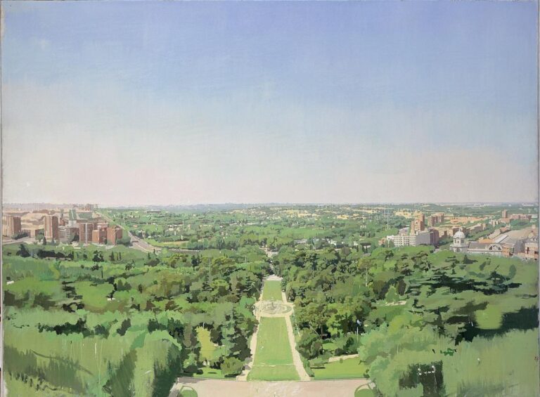 Antonio López García, Madrid, Campo del Moro, 1990-1994 olio su tela su tavola, cm 190 x 245 collezione privata