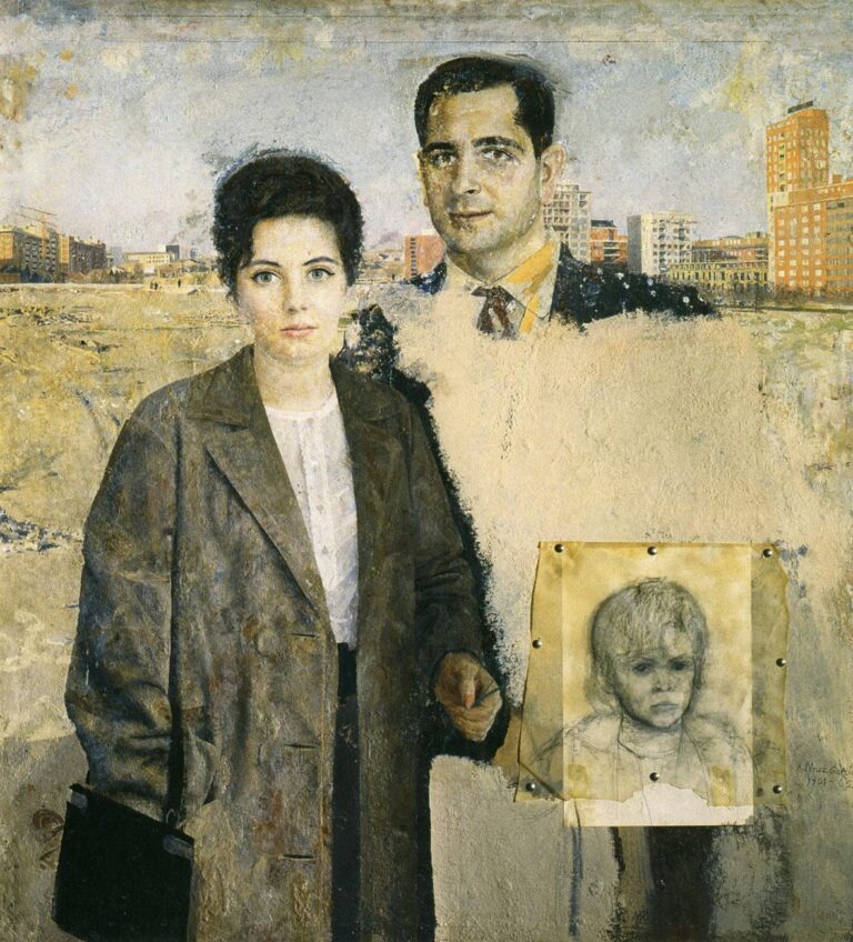 Antonio López García, Emilio e Angelines, 1965-1972 olio su tavola, cm 107 x 98,5 collezione privata