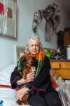 In the studio with Lynda Benglis with Pi, 2012 Photo Bryan Derballa. Image courtesy the artist and The Hepworth Wakefield