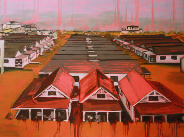 Lisa O'Donnell, Breezy Point, 2014, oil on board, cm 48x36