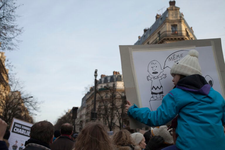 Parigi, la grande marcia per Charlie Hebdo - 11 gennaio 2015 - foto Cesar Mezzatesta