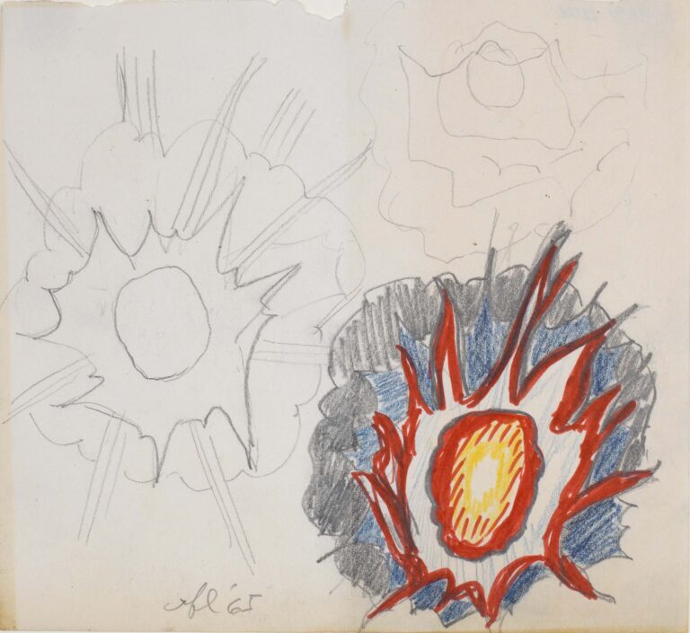 Roy Lichtenstein, Explosions. Studies, 1965 - Private Collection - © Estate of Roy Lichtenstein : SIAE 2014