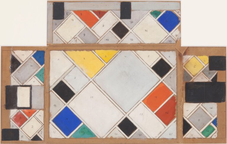 Theo Van Doesburg, Colour Design for ceiling and three walls ..., 1926 - 1927 - Courtesy Galerie Gmurzynska AG - © the Artist. All rights reserved