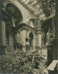 Tommaso Filippi, Venezia. L’interno della Chiesa degli Scalzi in seguito al bombardamento austriaco, stampa alla gelatina, 24 ottobre 1915