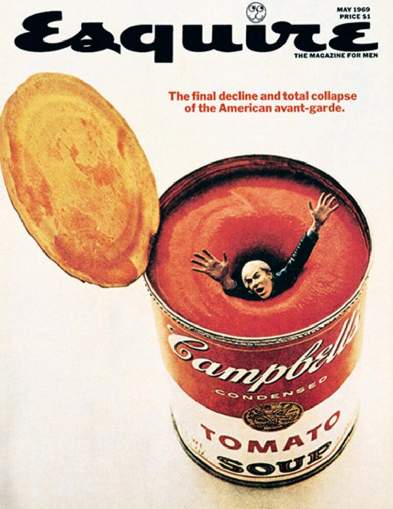 Una copertina di Esquire con Andy Warhol